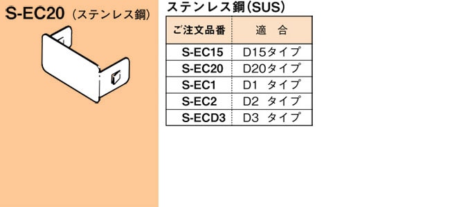 【受注品】S-EC20 ネグロス ワールドダクター エンドキャップ(ダクターチャンネル用)【代引き・キャンセル不可】