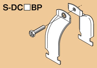 S-DC24BP ネグロス 防水金属製可とう電線管用ダクタークリップ(ステンレス鋼)