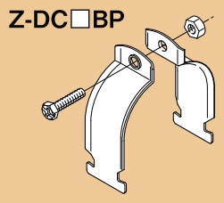 Z-DC63BP ネグロス 防水金属製可とう電線管用ダクタークリップ(溶融