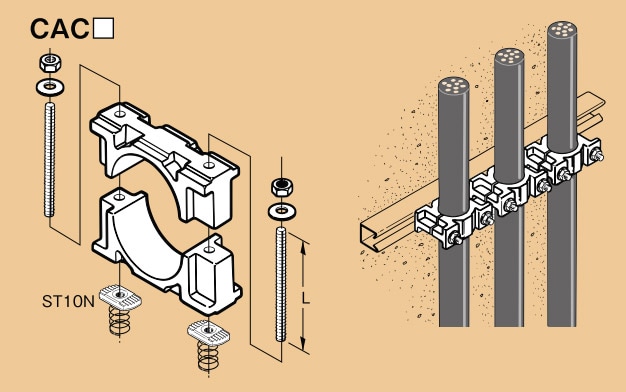 CAC7077 ネグロス ツーボルトクリート ダクターチャンネル用ケーブル