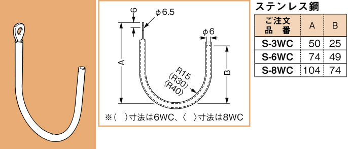 S-8WC ネグロス ネグロック 吊りボルト・一般形鋼用ケーブル支持具
