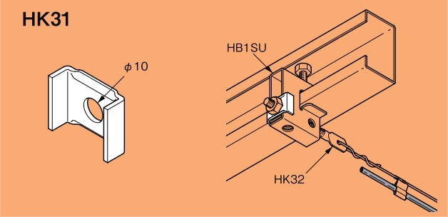 HK31 ネグロス サイロック コ字補助金具(10個入) 即配・速配なら