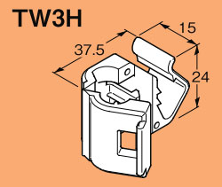 TW3H ネグロス FVラック 吊りボルト用ケーブル支持具(ポリプロピレン