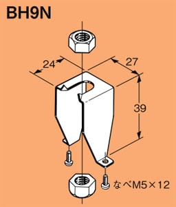Bh9n ネグロス 二重天井用ボックス支持金具 吊りボルト用 個入 タロトデンキ 電設資材店