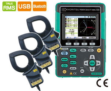 自然調合 美品 共立電気計器 電源品質アナライザ KEW 6315-01 クランプセンサ×3