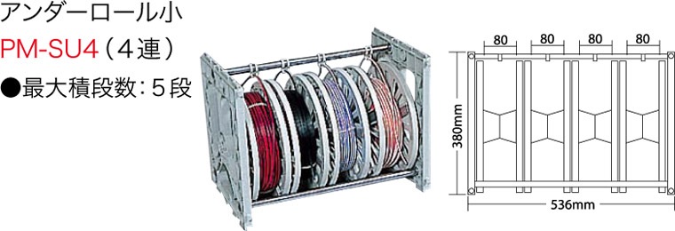 PM-SU4 ジェフコム プラマジックリール アンダーロールタイプ(組立式、アンダーロール小、4連)