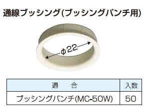 MBZ-22W 未来工業 通線ブッシング(MC-50W用、50個入) 即配・速配
