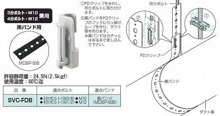 SVC-FDB 未来工業 FDクリップ(ボルトタイプ)50個入 即配・速配