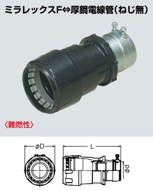 FEGN-20DB 未来工業 コンビネーションカップリング(ミラレックスF←→1サイズ下の厚鋼電線管(ねじ無))