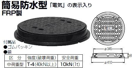 MKPBR-300 未来工業 マンホール蓋(丸型) 即配・速配ならプロ向け電材