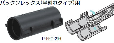 P-FEC-20H 未来工業 カップリング(パックンレックス(半割れタイプ)用)