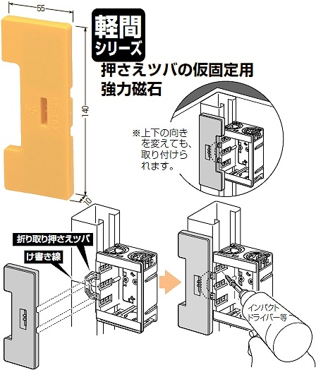 KMA-MG 未来工業 マグの手 即配・速配ならプロ向け電材・照明器具