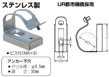 SSKD-22B 未来工業 台付ステンレス片サドル(20個入)