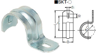 SKT-19 未来工業 鉄片サドル(100個入)