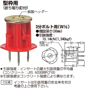 NK-3W 未来工業 カラー・ヘッダーインサート(型枠用)(白)(50個入) 即配