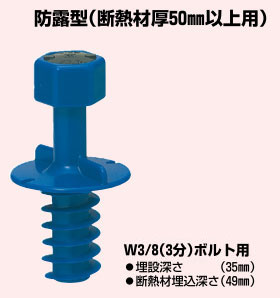 MSH-3YLL 未来工業 ニューカラーインサート(断熱材用、3分ボルト