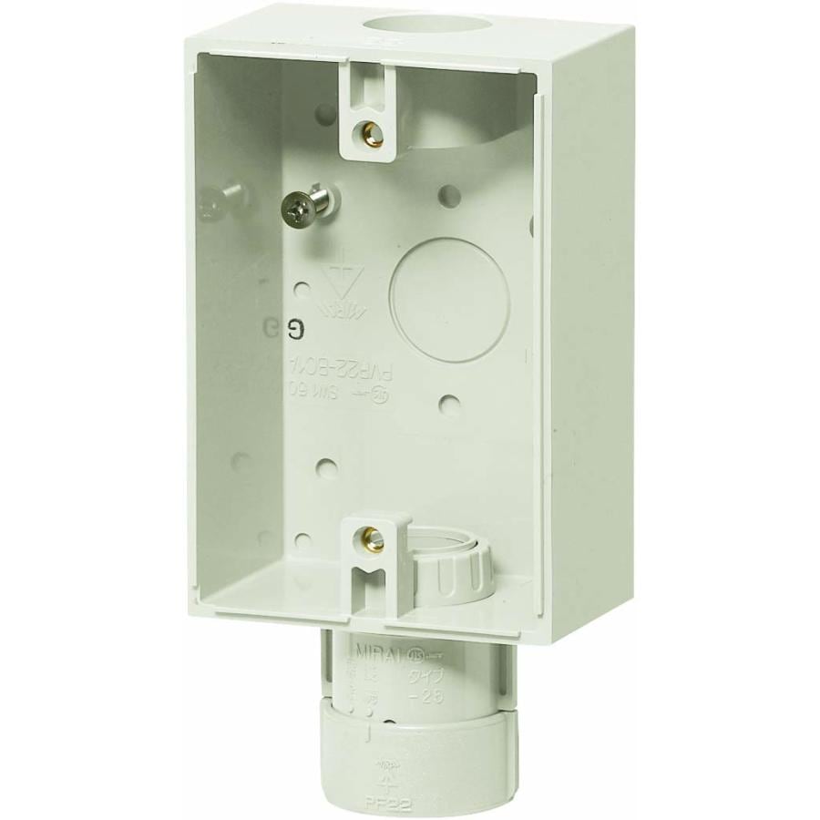 PVR22-BC1AGM 未来工業 露出スイッチボックス[防水コンセント用