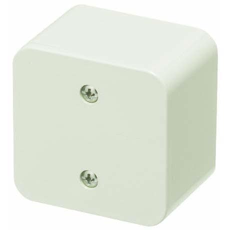 PVS-0M 未来工業 露出用ミニボックス(側面ノック無、ミルキーホワイト