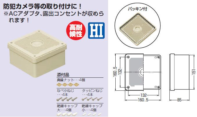 最適な材料 未来工業 モールダクト用 プールボックス 正方形 ノック無し 40型用 ブラック PVP-1007K 