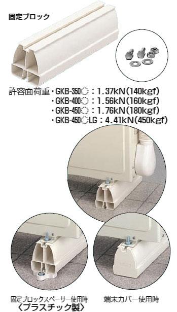 GKB-400M 未来工業 固定ブロック(ミルキーホワイト) 即配・速配なら