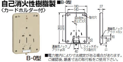 B-0M 未来工業 積算電力計取付板[東京電力以外](ミルキーホワイト)