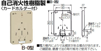 B-0J 未来工業 積算電力計取付板[東京電力以外](ベージュ)