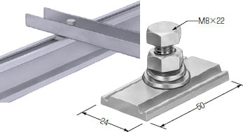UK-1A 未来工業 アルミレール止め金具(Uアングル用)