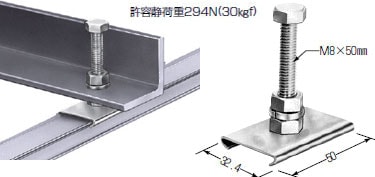 KCK-1A 未来工業 アルミレール(ミニ)用 直付け吊り金具