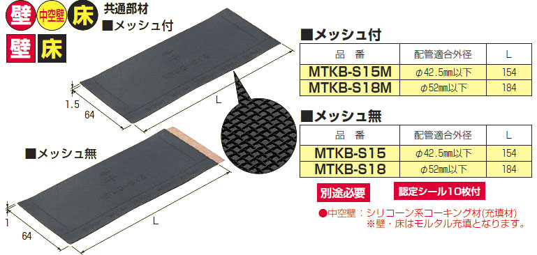 MTKB-S15 未来工業 タイカブラック 耐火シート(メッシュ無)10個入 即配