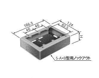 DZB283W パナソニック AB共用3コ用スイッチボックス 片側2コノック(浅