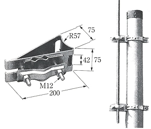 Rala イワブチ マスト ポール 取付金具 タロトデンキ 電設資材店
