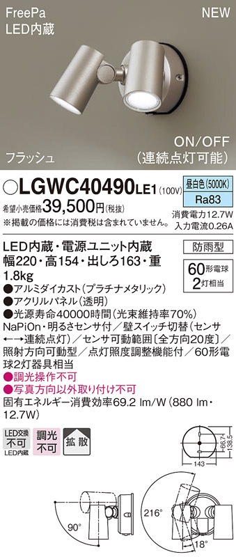 GOODGOODS 値下げ商品 LED投光器 400w 40000lm 4000w相当 屋外用