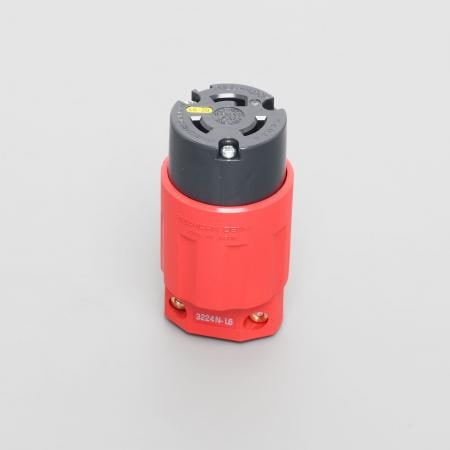 3224N-L6-RD アメリカン電機 引掛形 コードコネクタボディ(ナイロン