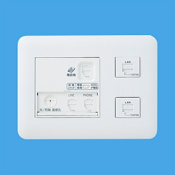 WTF35726W パナソニック 宅内LANパネル ひらいてねット ＋プラス 3箇所用 簡易耐火プレート ホワイト