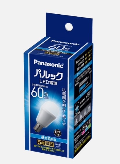LDA7DGE17SK6 パナソニック LED電球 E17口金 広配光 パルック 即配