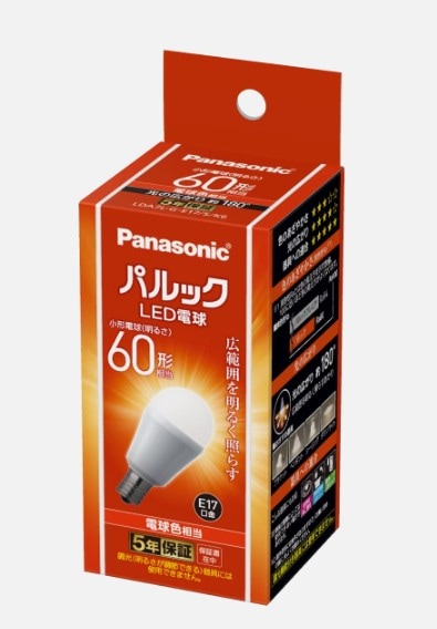 LDA7LGE17SK6A1K パナソニック LED電球 E17口金 広配光 パルック 即配