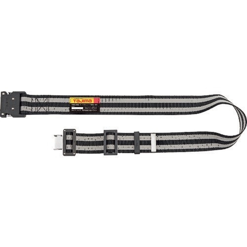BWL145-BWH タジマ 胴ベルト アルミワンタッチ黒バックルボーダー柄 ボーダー白 Lサイズ