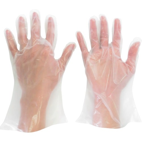 VERTE-565N-L ミドリ安全 ポリエチレン使い捨て手袋 外エンボス L (200枚入)