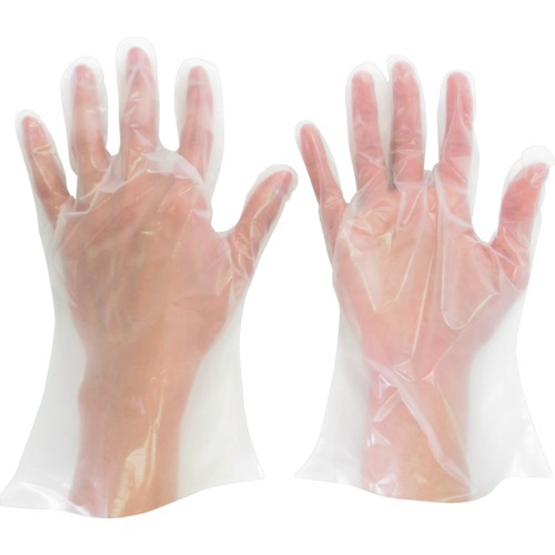 VERTE-565N-S ミドリ安全 ポリエチレン使い捨て手袋 外エンボス S (200枚入)