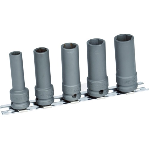 TRUSCO(トラスコ中山):インパクト用ソケット5個組セット 差込角9.5mm T3-5SET インパクト用ソケットセット（差込角9.5mm） T3-5LSET TRUSCO インパクト用ロングソケット5個組セット 差込角