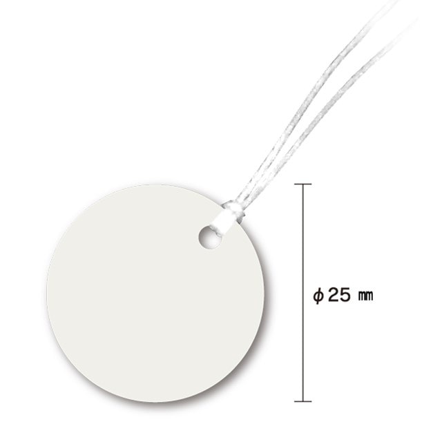 FN-M25JP 因幡電機 丸型線名札 25φ 100枚入