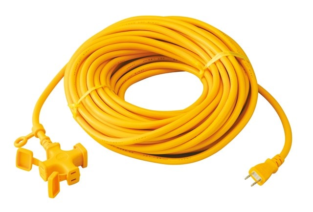 KM02-20JP-20m-YELLOW 因幡電機 屋内型延長コード 黄色