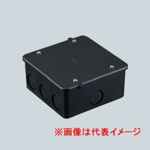 PVK-BLOK 未来工業 PVKボックス 大形四角 深型 ノックなし ブラック