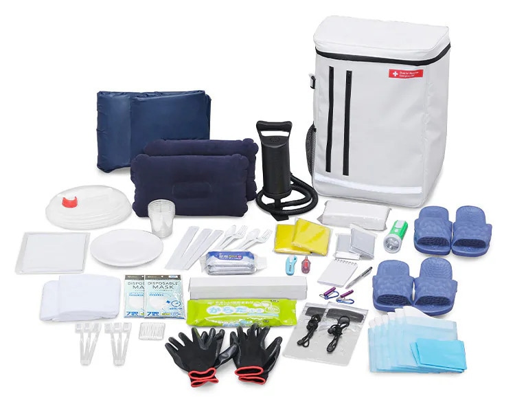 BS2-42 アイリスオーヤマ 防災リュックセット 2人用 42点 防災セット ホワイト