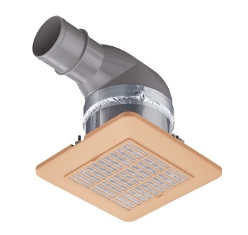 VB-GMR50PFA4-T ベンテック 排気グリル 防火ダンパー付 天井用 着脱式前面フィルター付 呼び径φ50 ライトブラウン