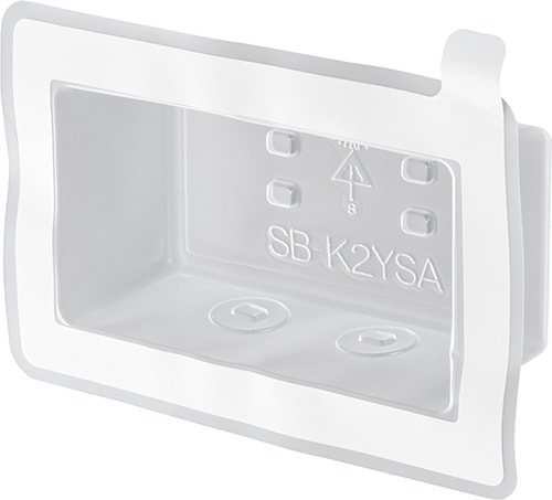 SB-K2YSA 未来工業 気密カバー 機器用 2ヶ用 粘着テープ付 10個入