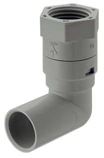 DA-UE 未来工業 ドレン配管ユニオンアダプター エルボ グレー色
