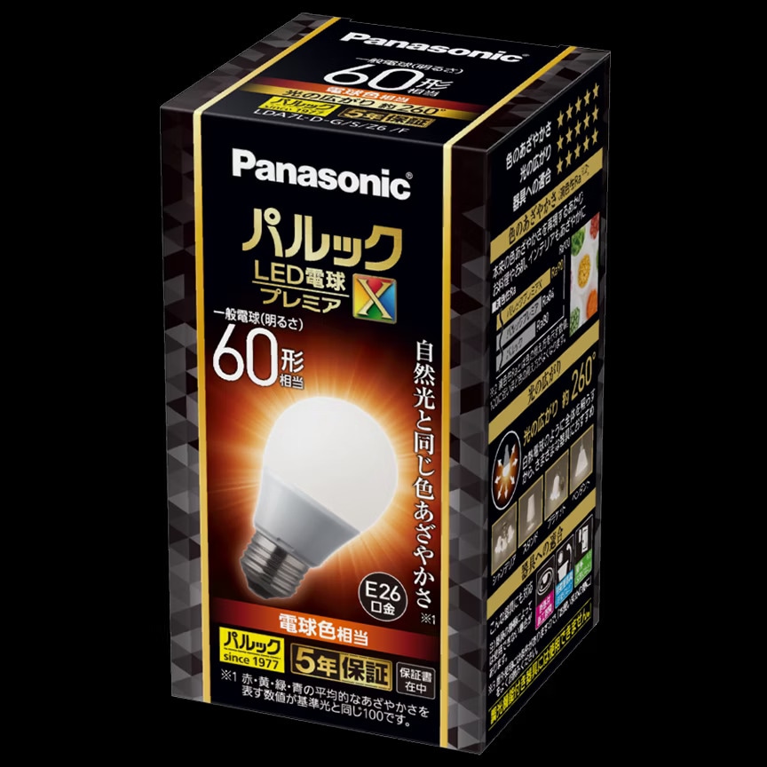 LDA7L-D-G/S/Z6/F パナソニック LED電球 E26口金 一般電球タイプ パルックプレミアX 全方向タイプ 60形相当 電球色