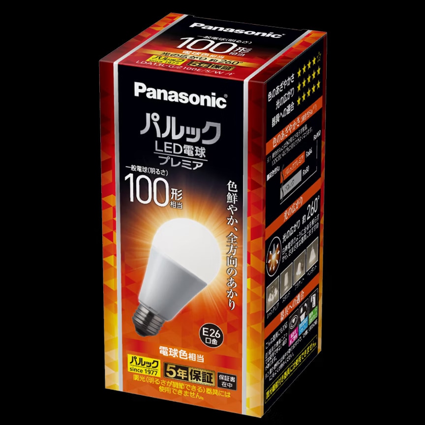 LDA13L-G/Z100E/S/W/F パナソニック LED電球 E26口金 一般電球タイプ パルックプレミア 全方向タイプ 100形相当 電球色