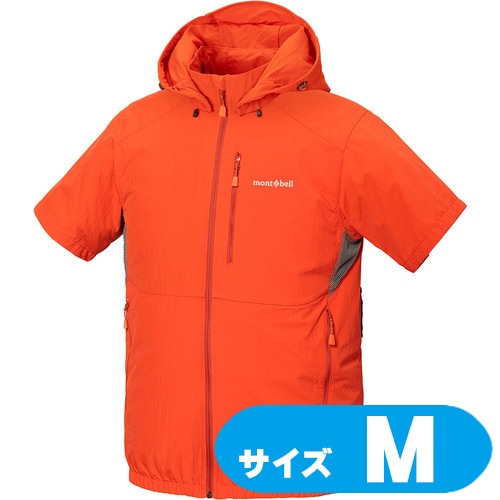 1132261OGM montbell ファンブローショートスリーブパーカー 1132261 OG オレンジ M【ファン・バッテリー別売】